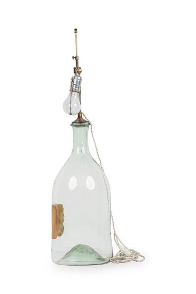 Pair of French Late 19th Century Glass Jug Table Lamps