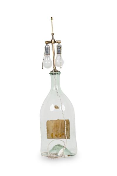 Pair of French Late 19th Century Glass Jug Table Lamps