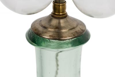 Pair of French Late 19th Century Glass Jug Table Lamps