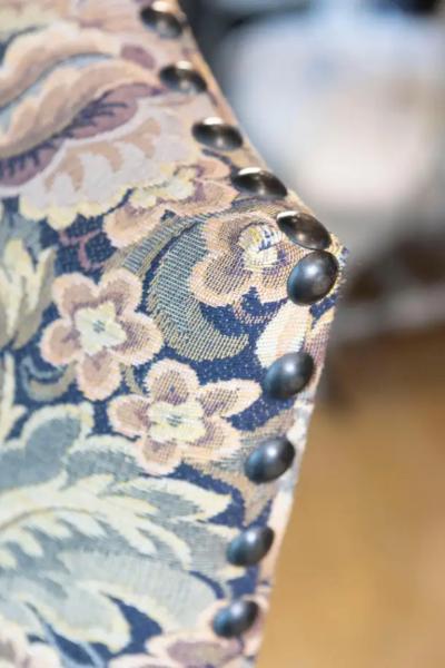 Pair of French Louis XIII Style 19th Century Os de Mouton Wooden Fauteuils