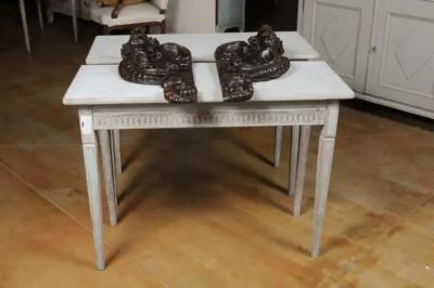 Pair of French Louis XIV Period 1690s Carved Cherub Appliques from Strasbourg