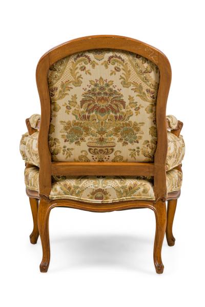 Pair of French Louis XV Beige Armchairs