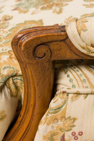 Pair of French Louis XV Beige Armchairs