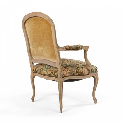 Pair of French Louis XV Bleached Arm Chairs