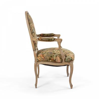 Pair of French Louis XV Bleached Arm Chairs