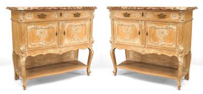 Pair of French Louis XV Bleached Sideboards