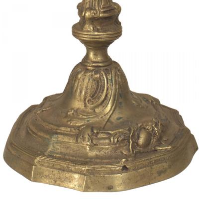 Pair of French Louis XV Bronze Candlesticks