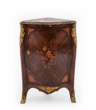 Pair of French Louis XV Corner Cabinets