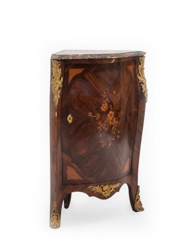 Pair of French Louis XV Corner Cabinets