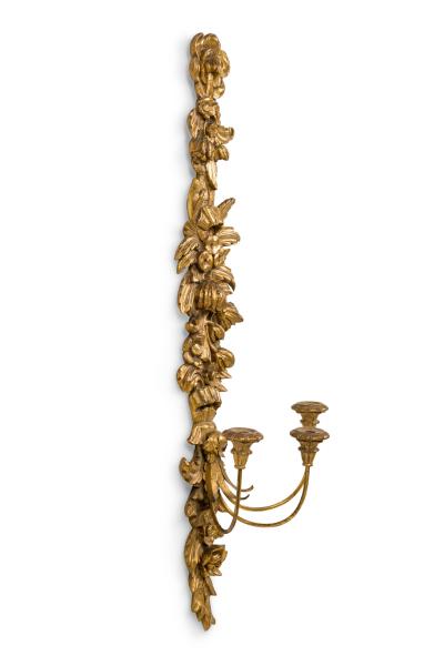 Pair of French Louis XV Giltwood Wall Sconce
