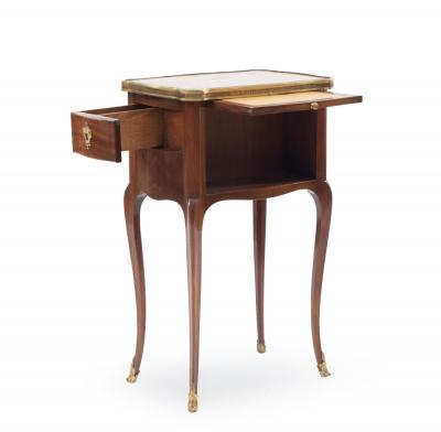Pair of French Louis XV Marble End Tables