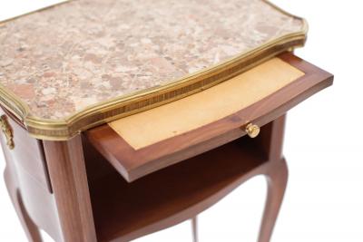 Pair of French Louis XV Marble End Tables