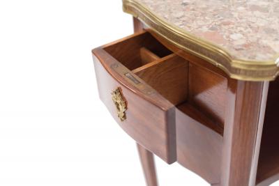 Pair of French Louis XV Marble End Tables