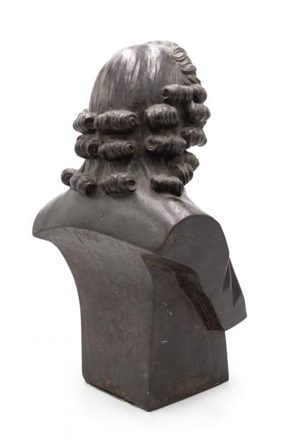Pair of French Louis XV Metal Noblemen Busts