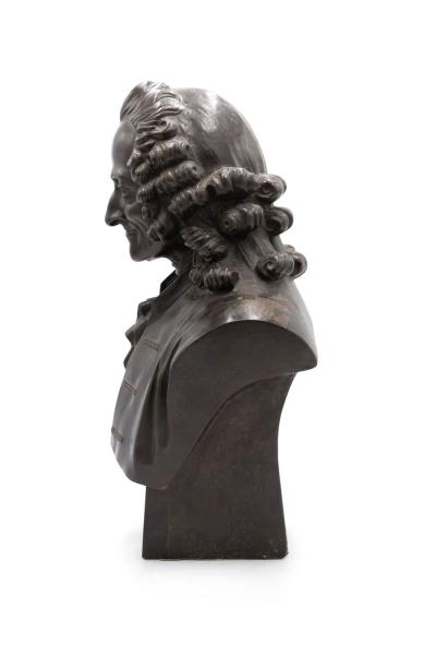 Pair of French Louis XV Metal Noblemen Busts