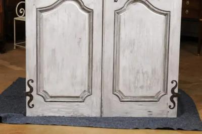Pair of French Louis XV Period 1750s Painted Communication Doors with Hardware