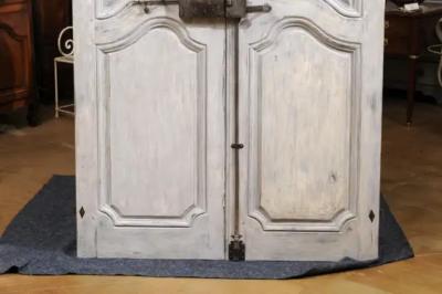 Pair of French Louis XV Period 1750s Painted Communication Doors with Hardware