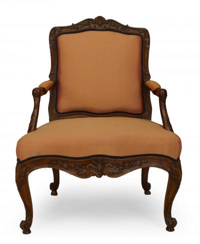 Pair of French Louis XV Pink Arm Chairs