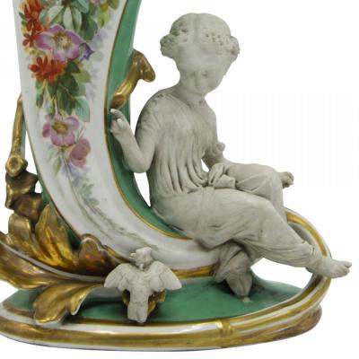 Pair of French Louis XV Porcelain Cornucopia Vases