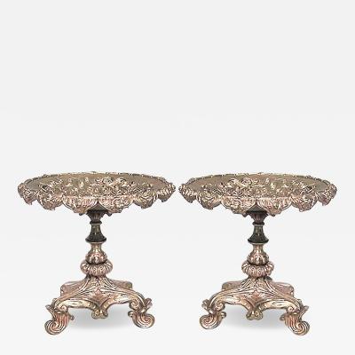 Pair of French Louis XV Style Bronze Dore Compotes