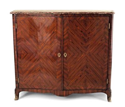 Pair of French Louis XV Style Serpentine Shaped Commodes