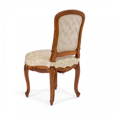 Pair of French Louis XV Walnut Side Chairs