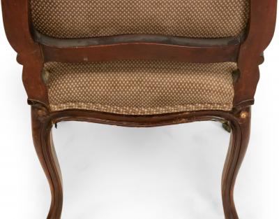 Pair of French Louis XV Walnut Side Chairs