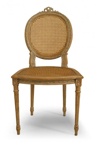 Pair of French Louis XVI Bleached Side Chairs