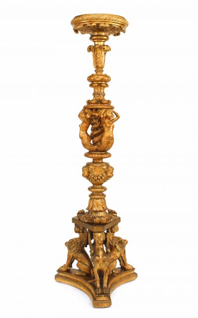 Pair of French Louis XVI Gilt Pedestals