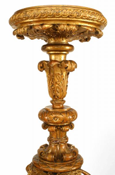 Pair of French Louis XVI Gilt Pedestals