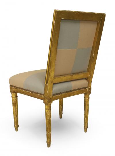 Pair of French Louis XVI Gilt Side Chairs