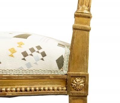 Pair of French Louis XVI Gilt Side Chairs