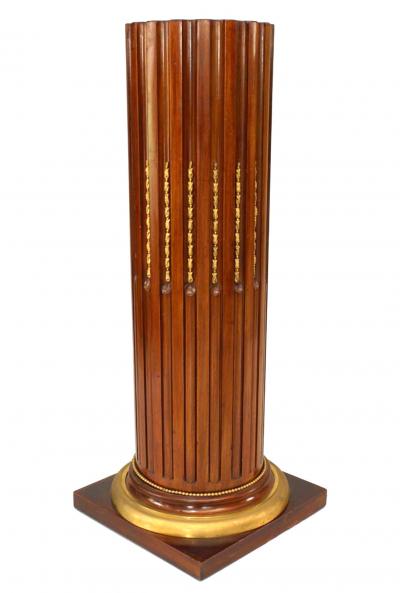 Pair of French Louis XVI Mahogany Column Pedestals