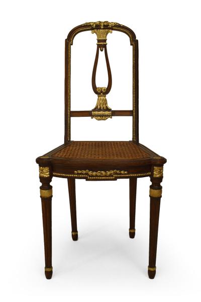 Pair of French Louis XVI Mahogany Side Chairs