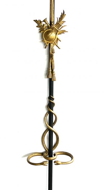 Pair of French Louis XVI Style 19th Century Bronze Medusa Hall Trees