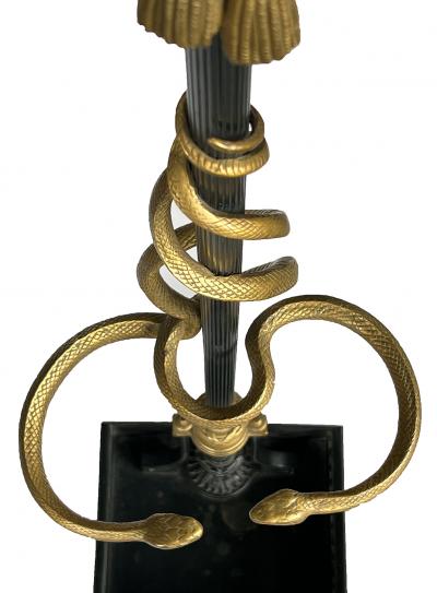 Pair of French Louis XVI Style 19th Century Bronze Medusa Hall Trees