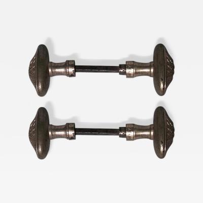 Pair of French Louis XVI Style Bronze Door Handles