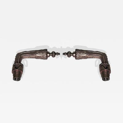 Pair of French Louis XVI Style Bronze Door Handles