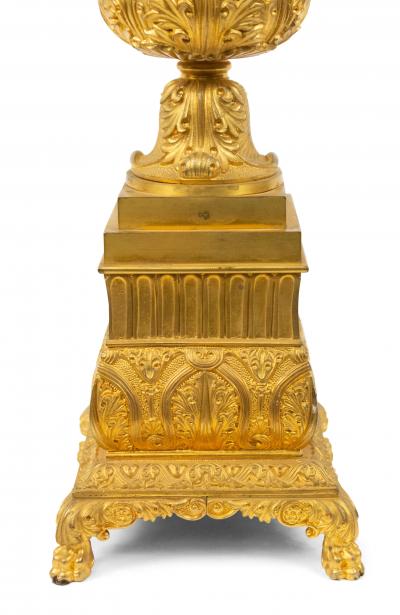 Pair of French Louis XVI Style Bronze Dore Urn Table Lamps