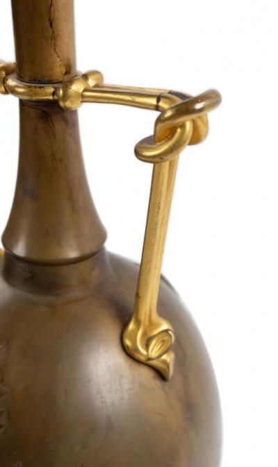 Pair of French Louis XVI Style Ormolu and Bronze Figural Candelabras