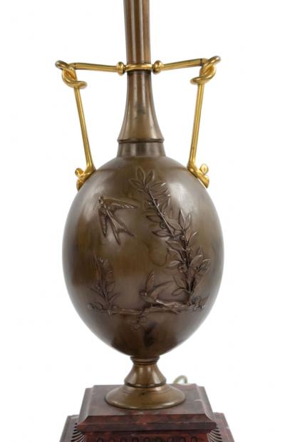 Pair of French Louis XVI Style Ormolu and Bronze Figural Candelabras