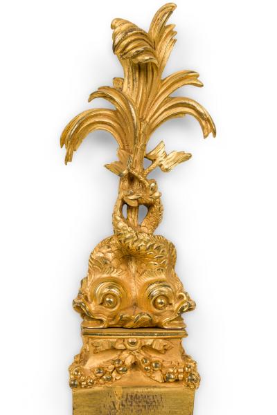 Pair of French Louis XVI style Bronze Wall Sconce with Flags