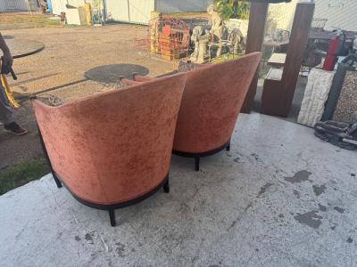 Pair of French Lounge Chairs in the Art Deco Style