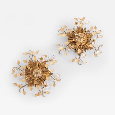 Pair of French Maison Bagu s Style Ceiling Lights or Wall Sconces