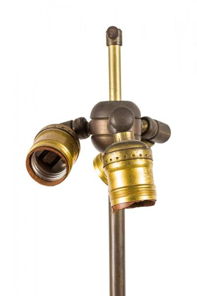 Pair of French Mid Century Diamond Cut Crystal Column Table Lamps