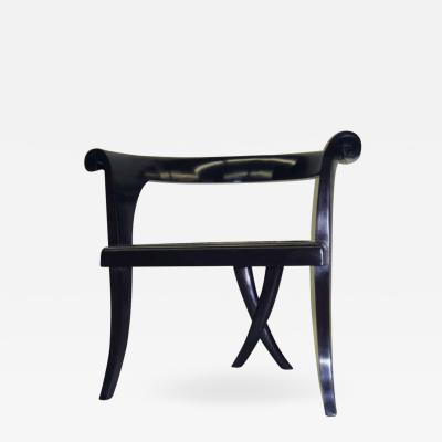 Pair of French Mid Century Lounge Chairs in the Modern Neoclassical Style