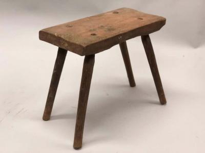 Pair of French Mid Century Modern Craftsman or Brutalist Wood Benches