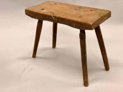 Pair of French Mid Century Modern Craftsman or Brutalist Wood Benches