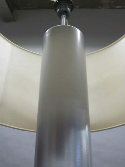 Pair of French Mid Century Modern Enameled Steel Floor Lamps 1970