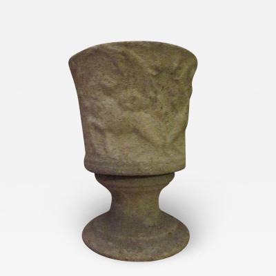 Pair of French Mid Century Modern Lighted Stone Urns Table Lamps